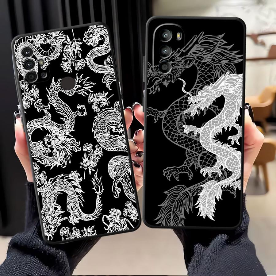 Phone Cases Motorola - クールな中国のドラゴンソフトバック電話カバーケース Moto S30 Pro X30 Pro