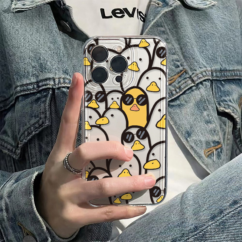 Phone Cases Xr - かわいい漫画のアヒル柄ケース 女の子向け iPhone 17 Pro Max
