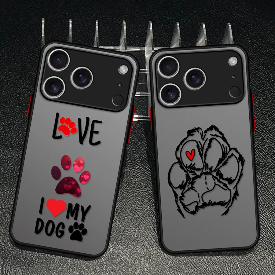 Phone Cases Xr - iPhone 17 Pro Max、15、14、16 Plus、17e、Air、13 Mini、12、11、7、8、SE、XS、XR対応ケース、背面カバー、子犬の足跡柄