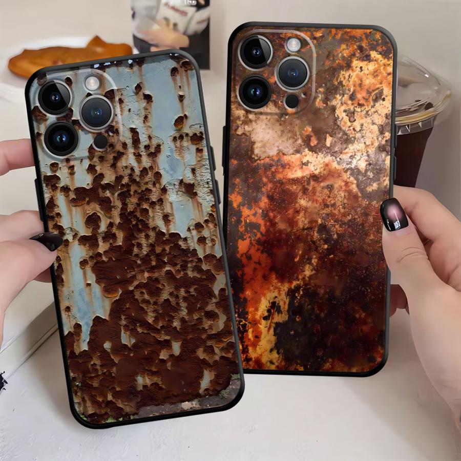 Phone Cases Xr - レトロな錆びデザインのiPhoneケース（iPhone 13 Mini、12、17Air、11、14、X、XS、XR、17、16 Pro Max、SE、7、8、15 Plus対応）ソフトバックフォンカバー