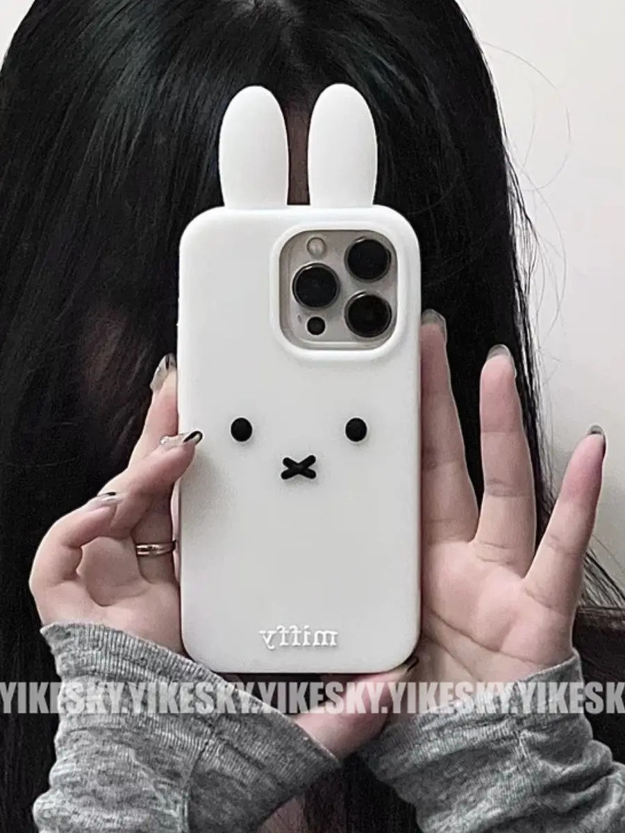 Phone Cases Rubber - かわいいミッフィー iPhone 11/12/13/14/15/16ProMax用スマホケース シリコン製 キュート 落下防止