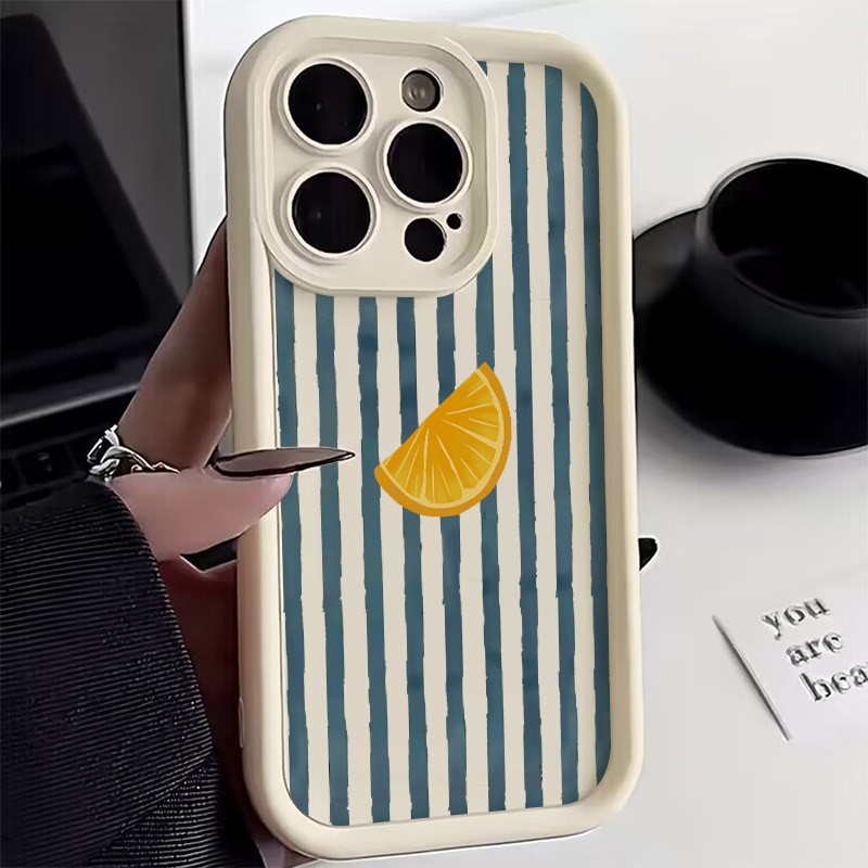 Phone Cases Xr - ストライプレモン柄スマホケース iPhone 17 16 15 14