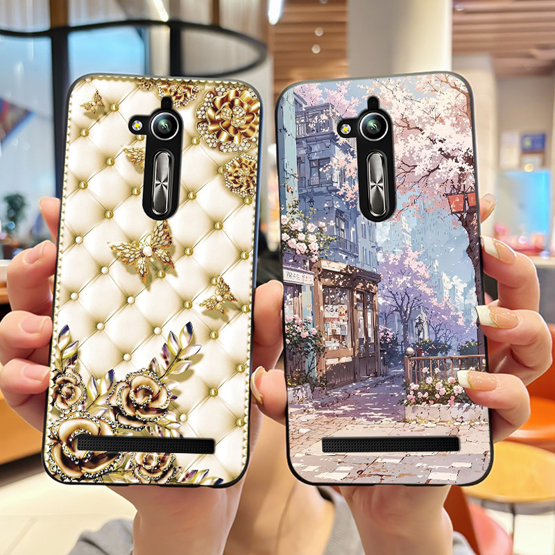Phone Cases Viral - 耐衝撃ソフト保護ケース Asus ZenFone Go 5.0/ZB500KL キャンディゼリーブラックケースパーソナライズされたウイルスプリント電話シェル