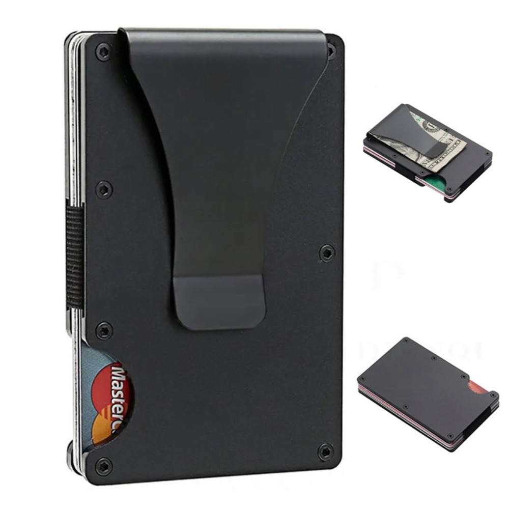 Card Holder Slim Case - アルミ合金 RFID ブロッキングカードホルダー超スリム盗難防止金属財布ミニマリストクレジットカードケースポータブル収納ポーチ