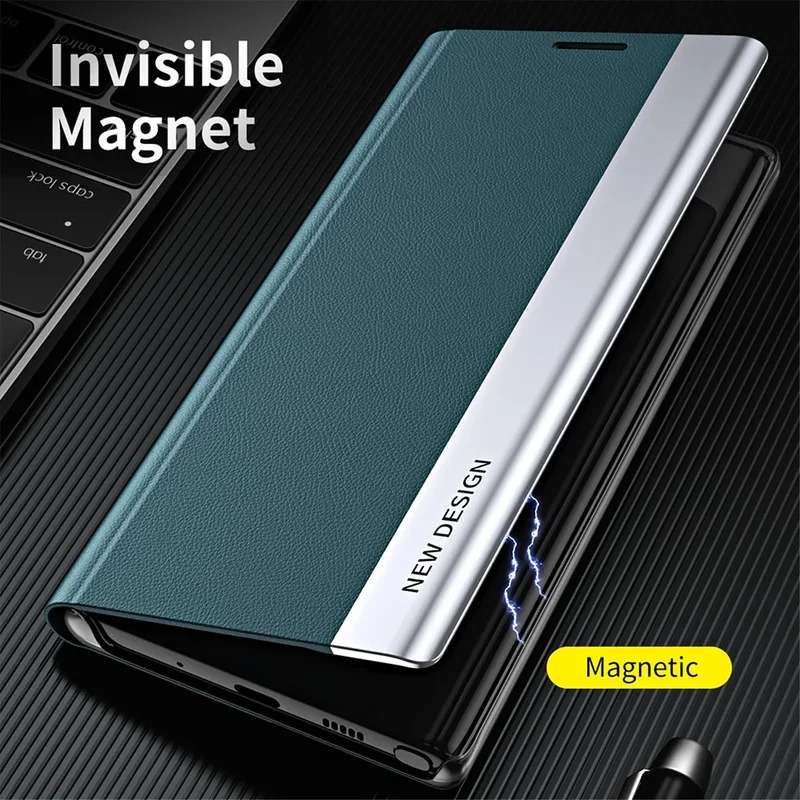 Luxury Plating Case - 高級レザーフリップメッキ加工スマホケース Samsung Galaxy S26 S25 S23
