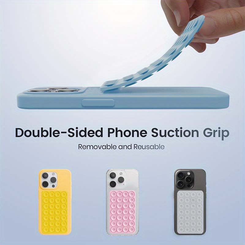 強力な両面グリップ付きシリコン吸盤式スマホスタンド、ビデオ固 - Phone Cases Rubber のレビューと価格