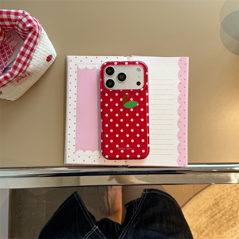赤い水玉模様のApple iPhone 17/16/15 P - Phone Cases Redbubble のレビューと価格