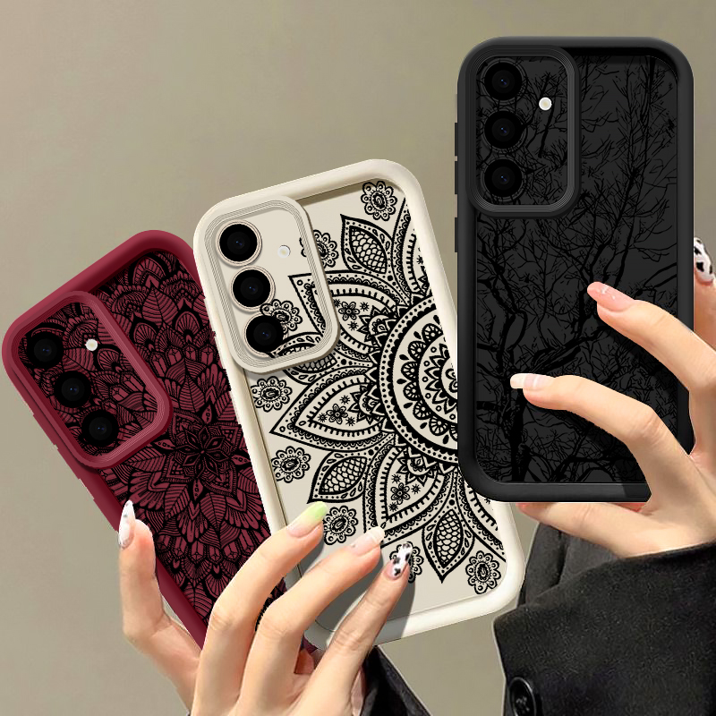 レトロな花柄トーテムパターンケース Samsung Gala - Phone Cases Samsung A14 のレビューと価格