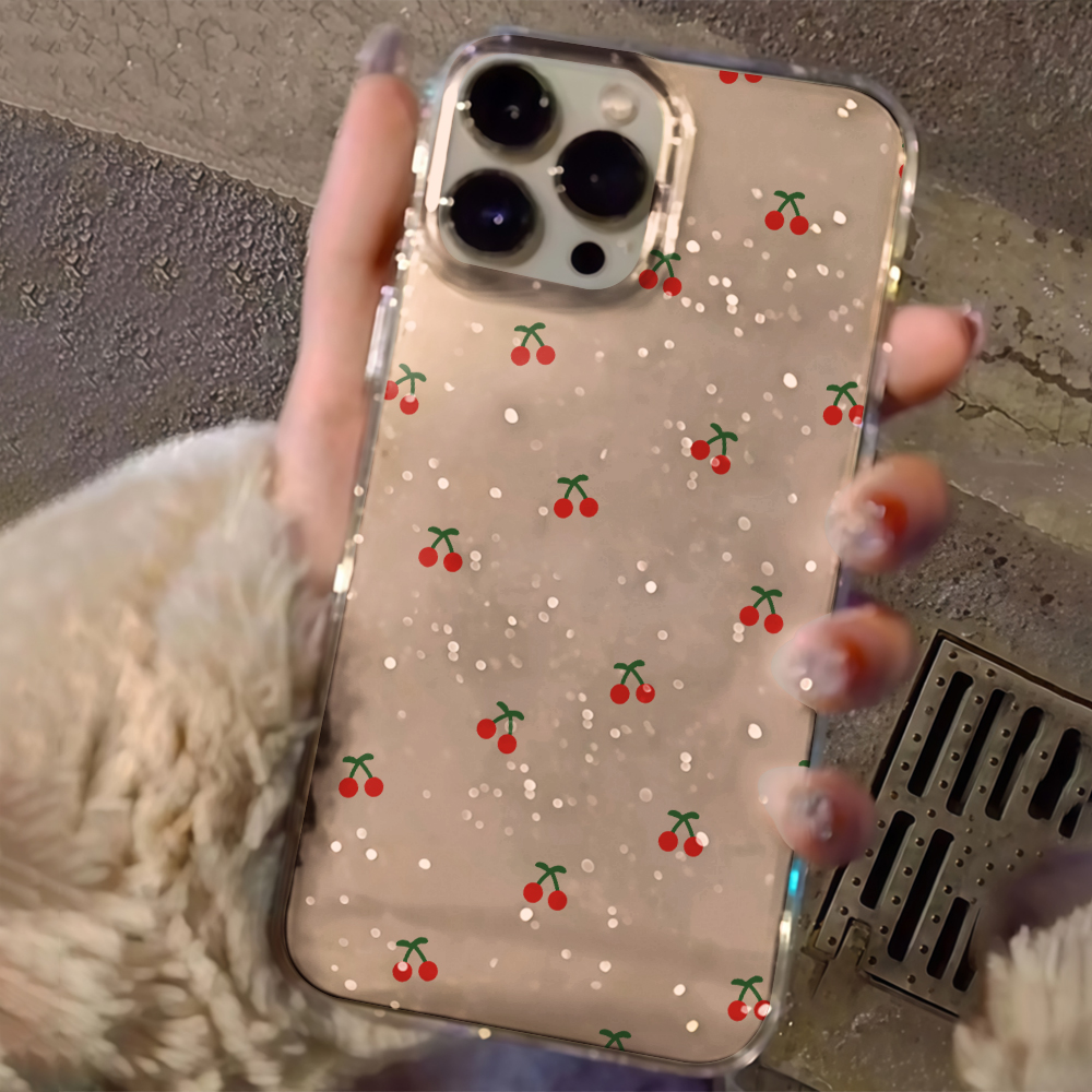 シンプルな桜の花柄クリアグリッターフォンケース iPhone - Phone Cases Xr のレビューと価格