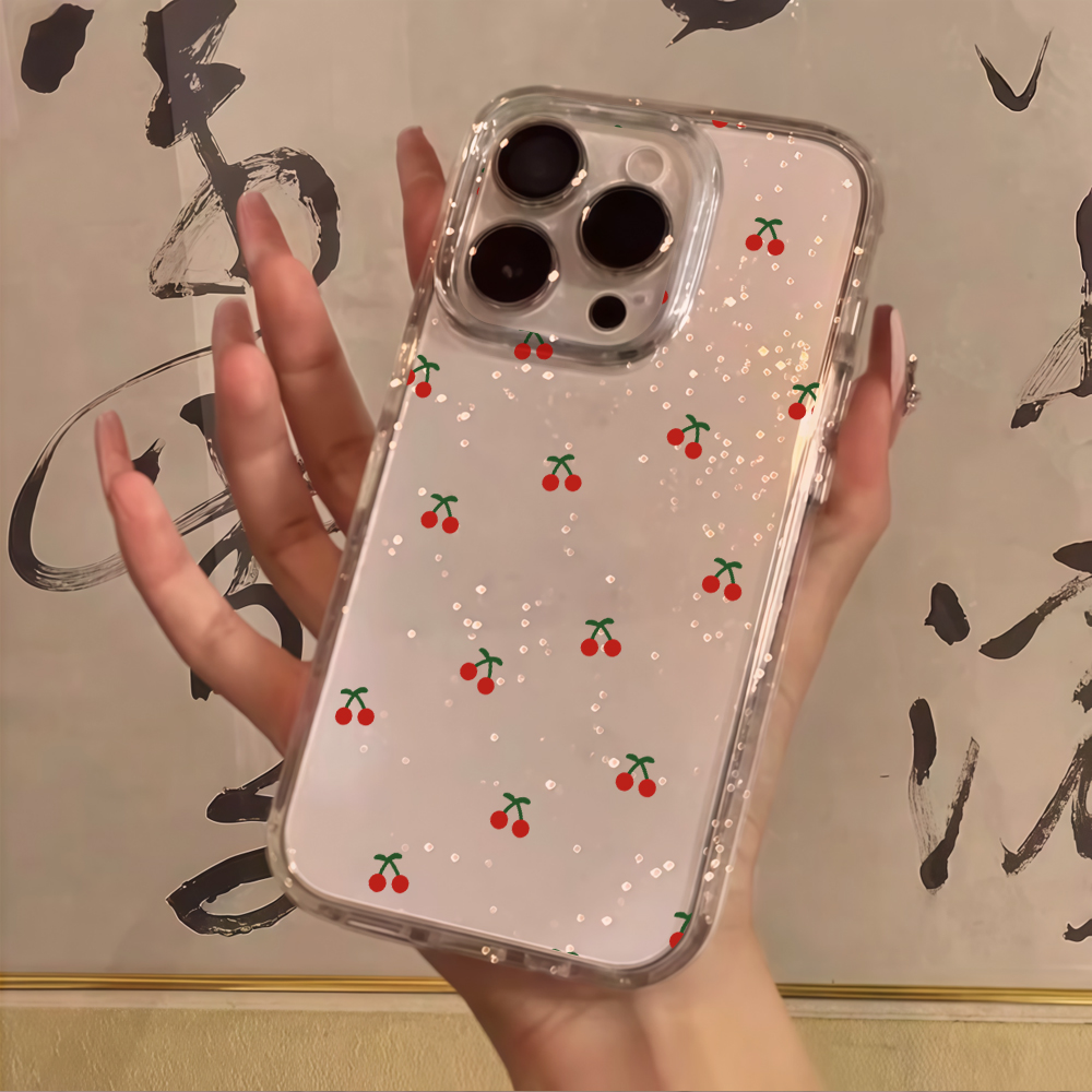 シンプルな桜の花柄クリアグリッターフォンケース iPhone - Phone Cases Xr のレビューと価格