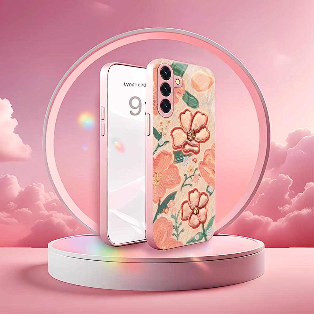 光る桃の花柄ファッションスマホケース s26 ultraケー - Phone Cases Quad Lock のレビューと価格