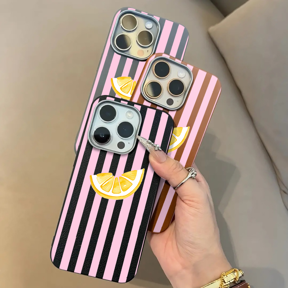 レモンピンクストライプ柄スマホケース Xiaomi Mi L - Phone Cases Xiaomi 15T のレビューと価格