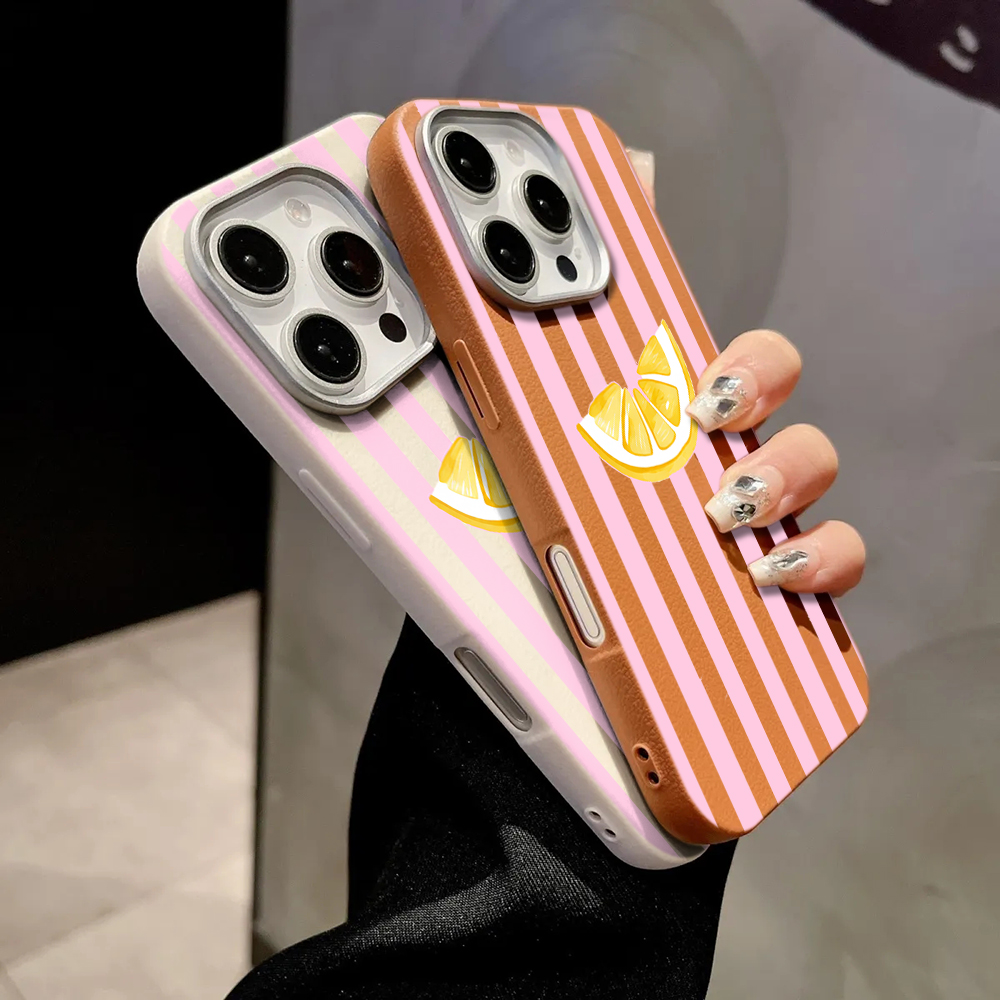 レモンピンクストライプ柄スマホケース Xiaomi Mi L - Phone Cases Xiaomi 15T のレビューと価格