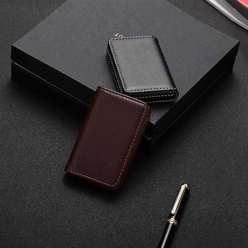 2026 PU レザー名刺入れ磁気バックル付きスリムポケット - Card Holder Slim Case のレビューと価格