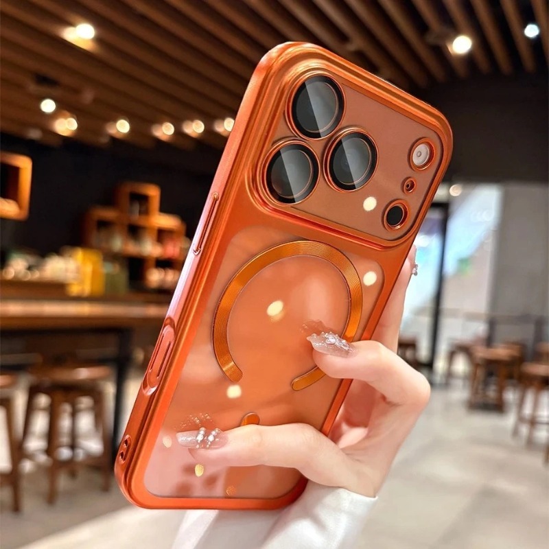 磁気クリア高級メッキ電話ケース iPhone 17 プロマッ - Luxury Plating Case のレビューと価格