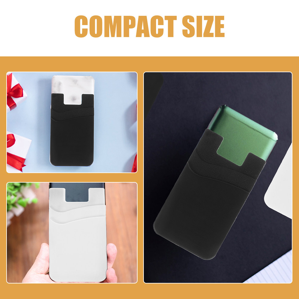 3個入りシリコン製携帯電話カードホルダー、携帯電話ケース裏面 - Card Holder Slim Case のレビューと価格