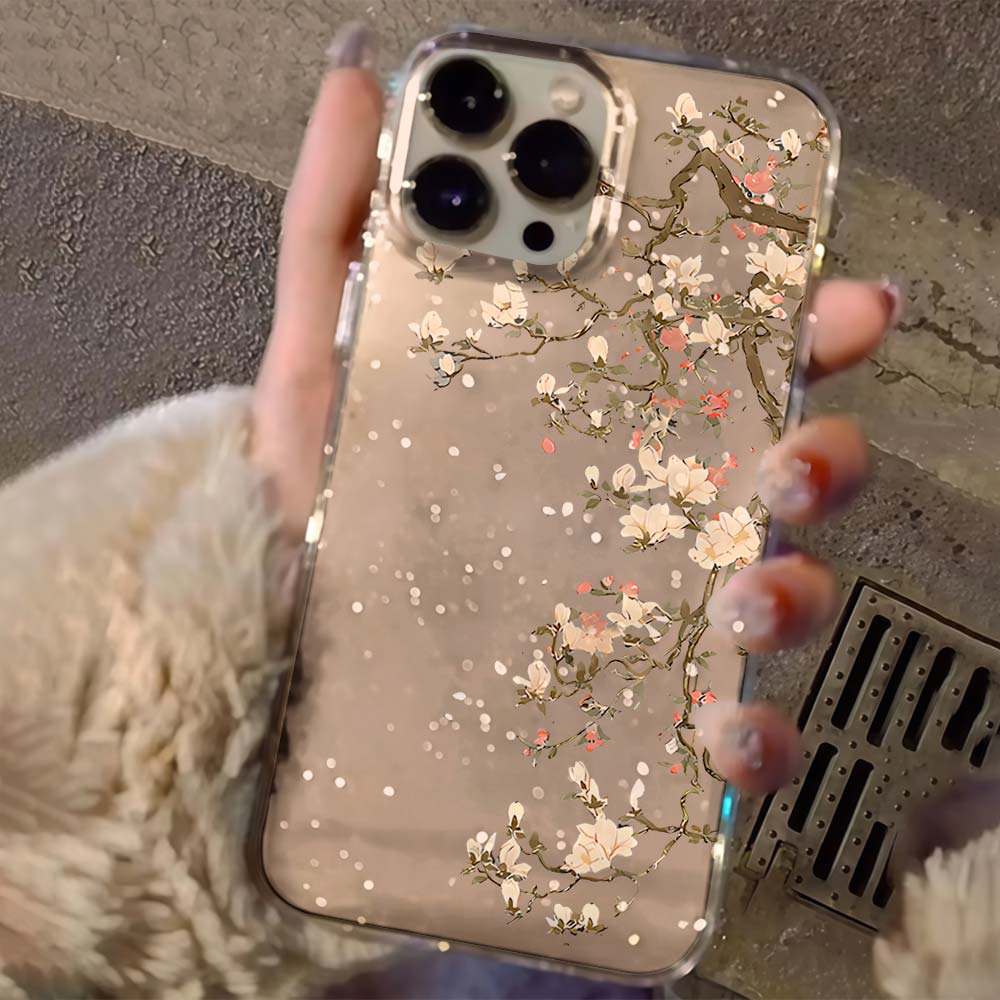 ヴィンテージマグノリアフラワーグリッターフォンケース iPh - Phone Cases Xr のレビューと価格