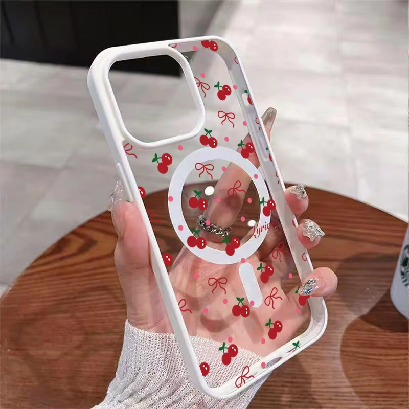 赤い桜柄のマグネット式iPhoneケース iPhone 17 - Phone Cases Magnetic のレビューと価格