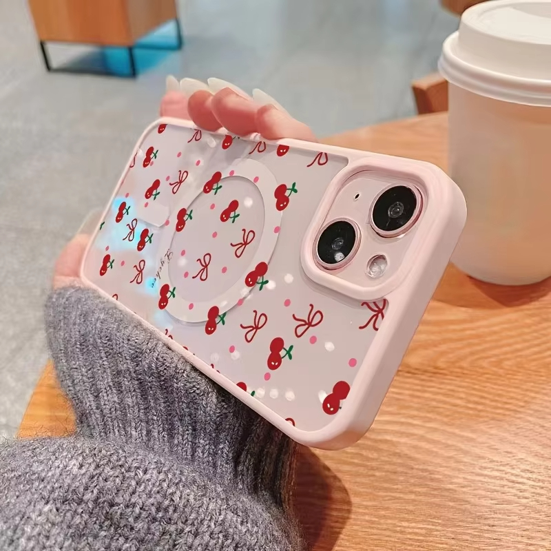 赤い桜柄のマグネット式iPhoneケース iPhone 17 - Phone Cases Magnetic のレビューと価格