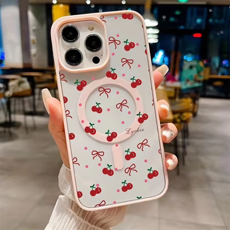 赤い桜柄のマグネット式iPhoneケース iPhone 17 - Phone Cases Magnetic のレビューと価格