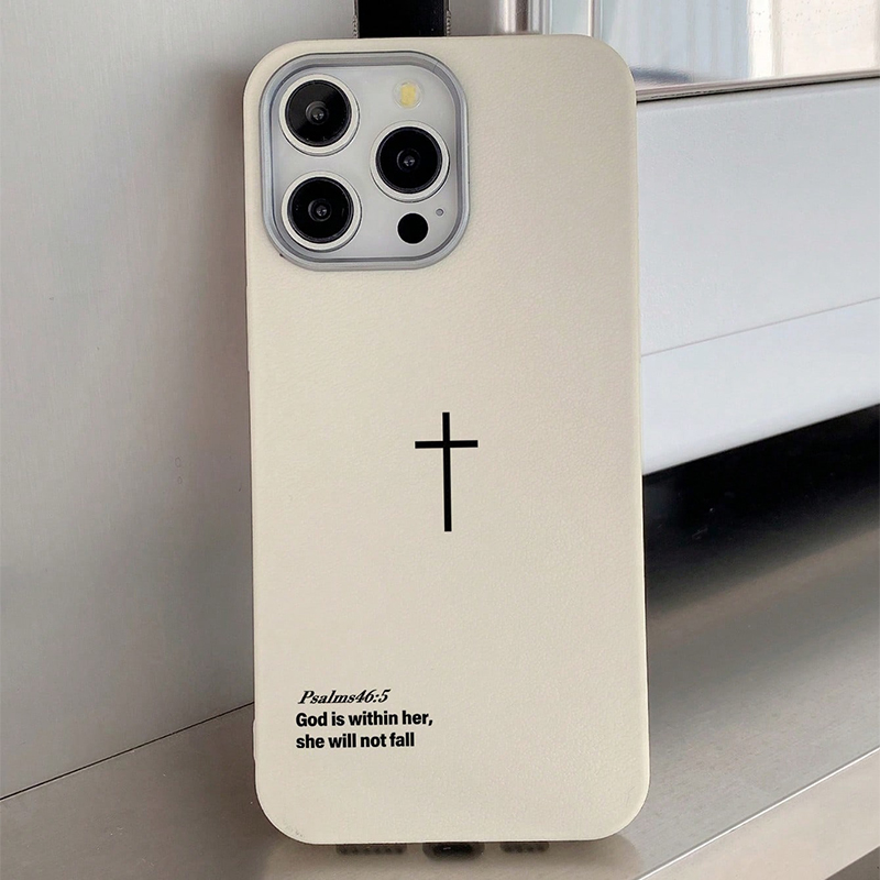 詩篇46:5 クロス クリスチャン スタイリッシュ ライチ柄 - Phone Cases Jesus のレビューと価格