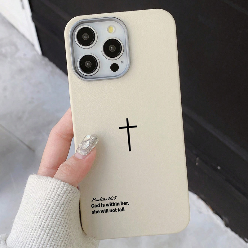 詩篇46:5 クロス クリスチャン スタイリッシュ ライチ柄 - Phone Cases Jesus のレビューと価格