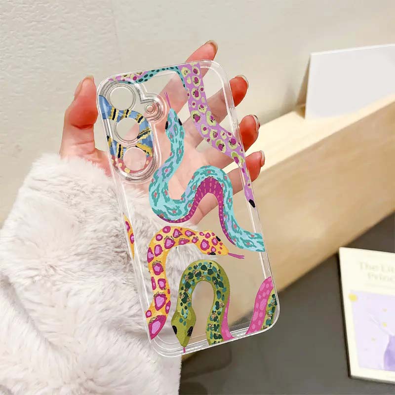 カラフルな食欲旺盛な蛇柄のSamsung Galaxy A7 - Phone Cases Samsung A14 のレビューと価格