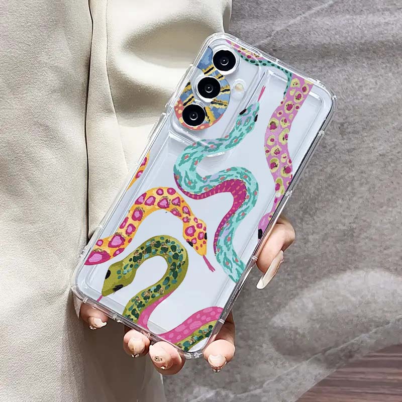 カラフルな食欲旺盛な蛇柄のSamsung Galaxy A7 - Phone Cases Samsung A14 のレビューと価格