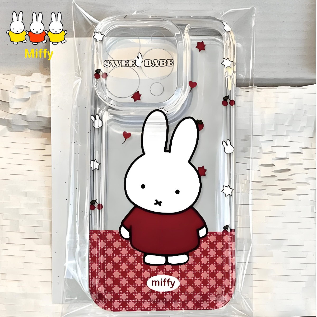 かわいいミッフィーウサギのスマホケース、漫画風チェリープリン - Phone Cases Rubber のレビューと価格