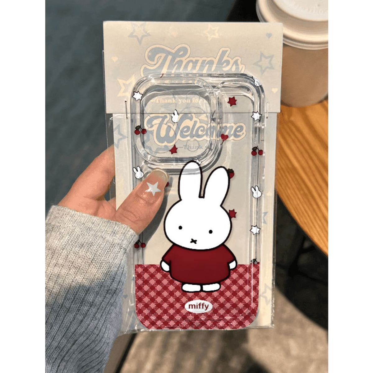 かわいいミッフィーウサギのスマホケース、漫画風チェリープリン - Phone Cases Rubber のレビューと価格