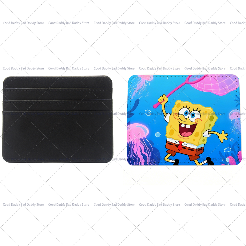 かわいいスポンジボブスクエアパンツプリントスリムカード財布漫 - Card Holder Slim Case のレビューと価格