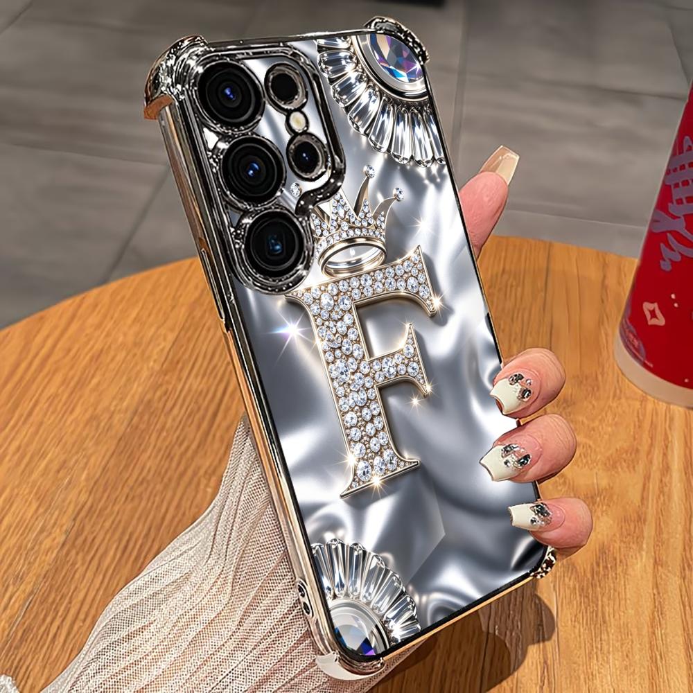 高級ダイヤモンドレターFスマホケース S26 Ultraケー - Phone Cases Quad Lock のレビューと価格