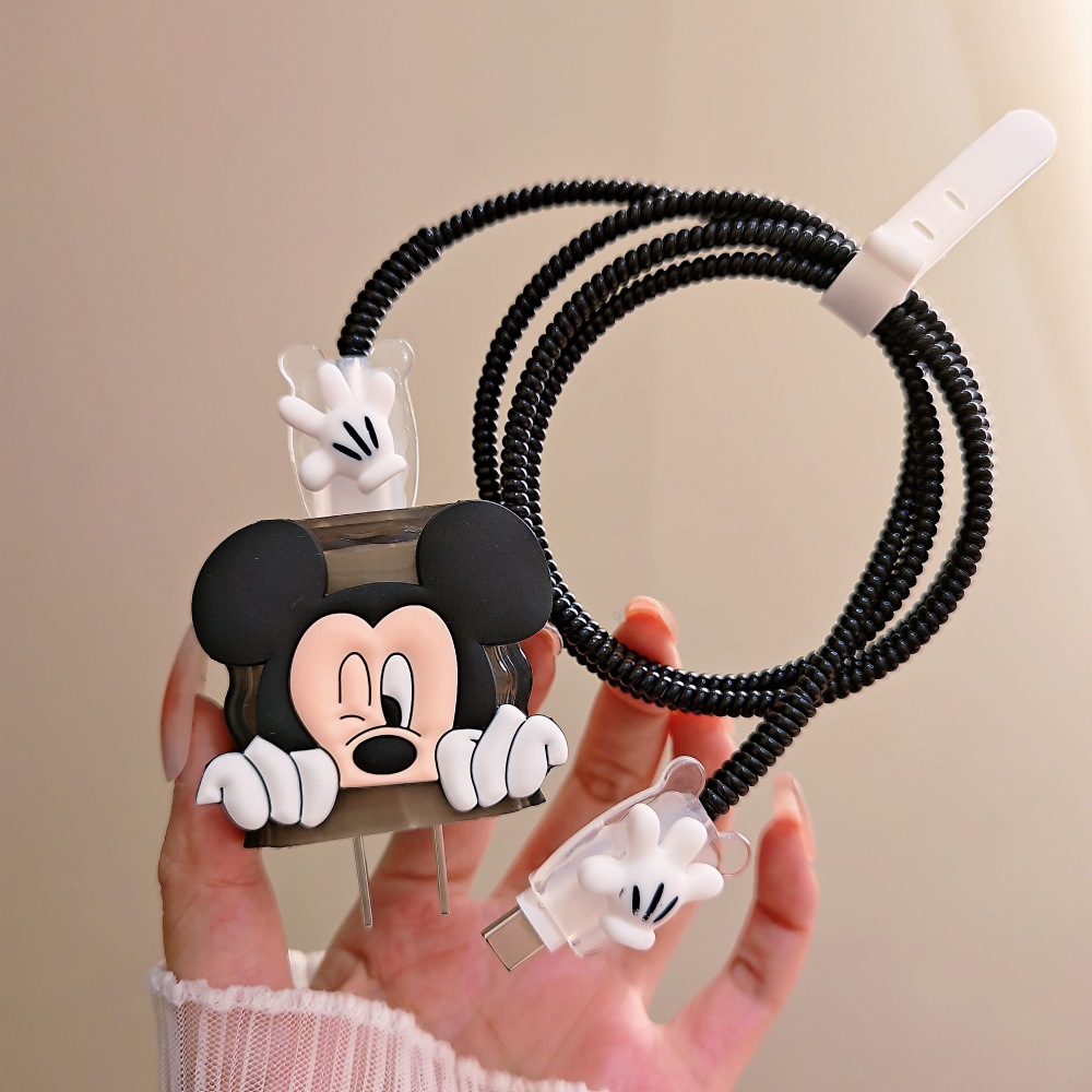 かわいいミッキーミニーのケーブルプロテクター iPhone/ - Phone Cases Rubber のレビューと価格