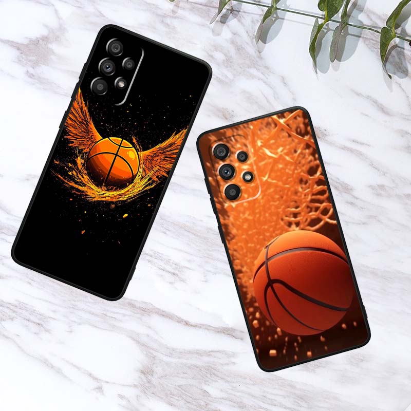 スポーツバスケットボール柄のクールなSamsung A73  - Phone Cases Samsung A14 のレビューと価格