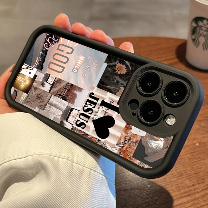イエスコラージュパターン厚い耐衝撃電話ケース iphone  - Phone Cases Jesus のレビューと価格
