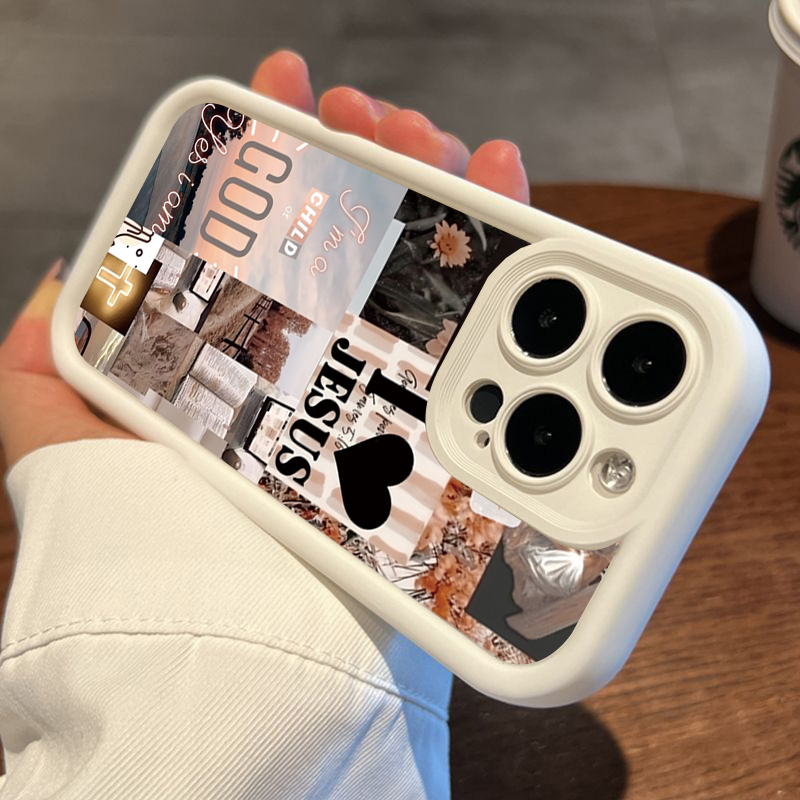 イエスコラージュパターン厚い耐衝撃電話ケース iphone  - Phone Cases Jesus のレビューと価格