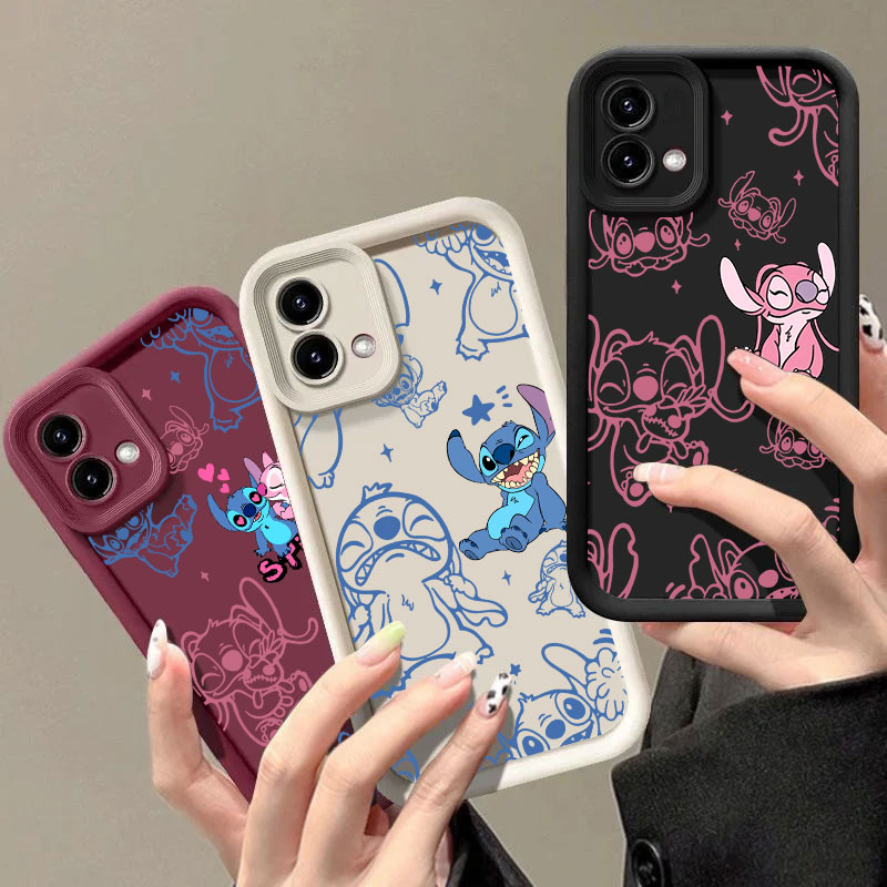 スティッチとエンジェルの漫画風スマホケース Motorola - Phone Cases Motorola のレビューと価格