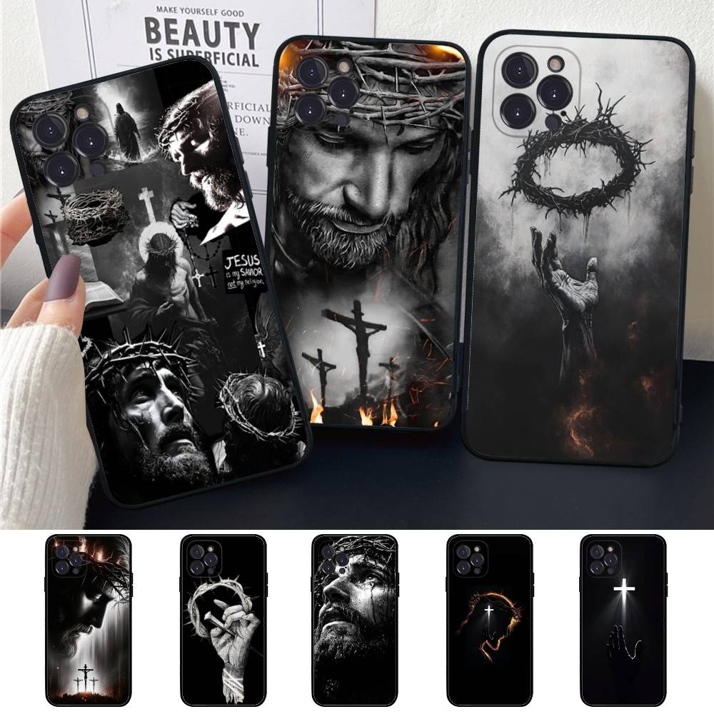 神の子イエス・キリストの十字架 聖なる光 電話ケース シリコ - Phone Cases Jesus のレビューと価格