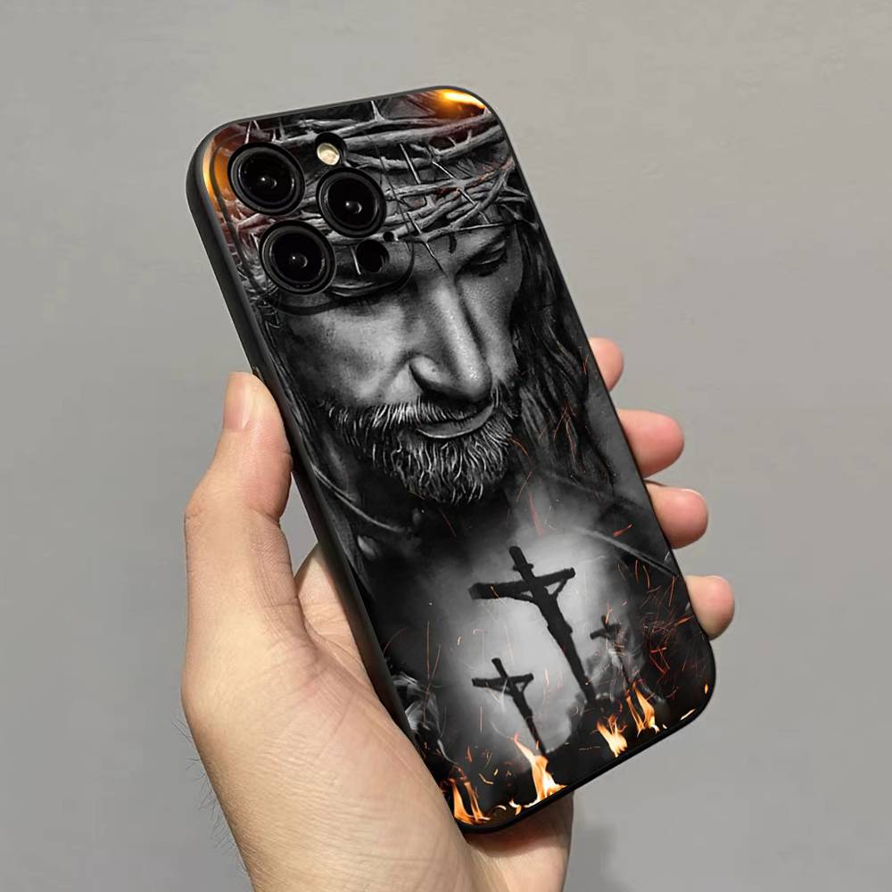神の子イエス・キリストの十字架 聖なる光 電話ケース シリコ - Phone Cases Jesus のレビューと価格