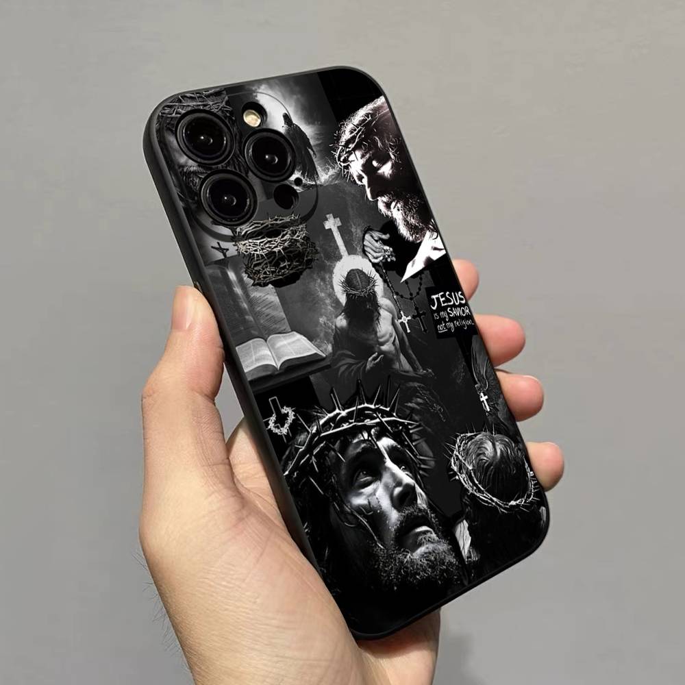 神の子イエス・キリストの十字架 聖なる光 電話ケース シリコ - Phone Cases Jesus のレビューと価格