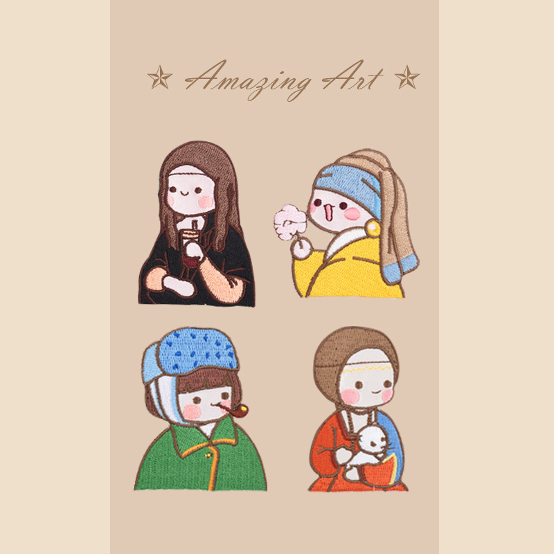 1 PC 漫画少女刺繍パッチクリエイティブファッション自己粘 - Phone Cases Eco Friendly のレビューと価格