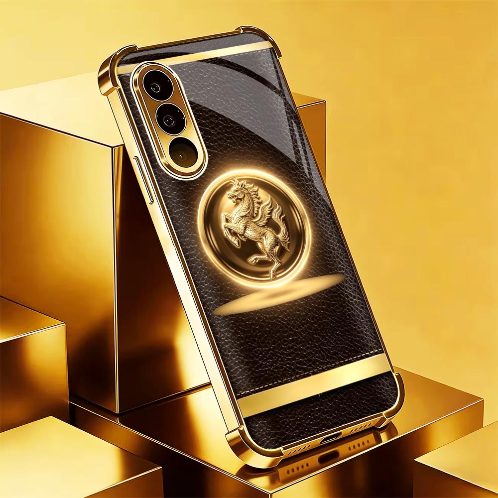 高級ブラウンゴールド馬柄スマホケース S26 Ultraケー - Phone Cases Quad Lock のレビューと価格