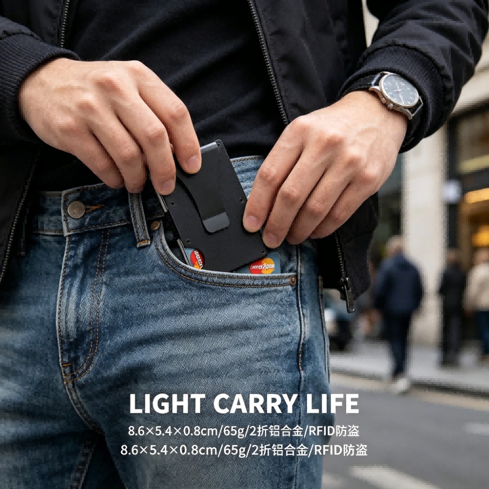 アルミ合金 RFID ブロッキングカードホルダー超スリム盗難 - Card Holder Slim Case のレビューと価格