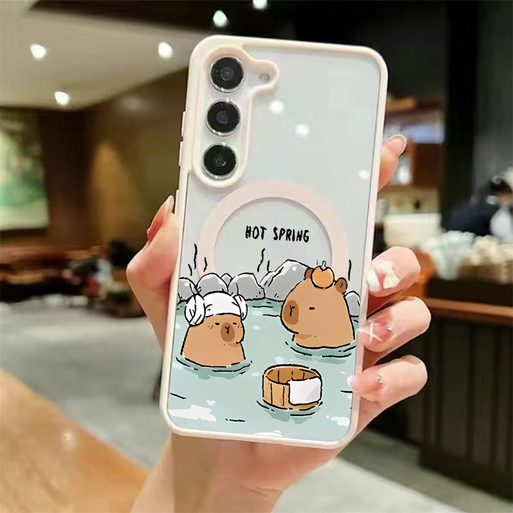 カラートランスペアレント磁気吸着スマホケース Samsung - Phone Cases Magnetic のレビューと価格