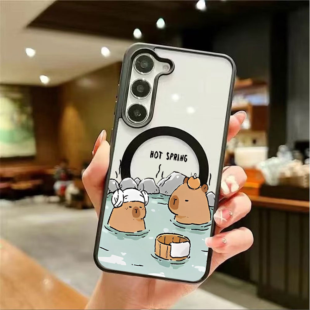カラートランスペアレント磁気吸着スマホケース Samsung - Phone Cases Magnetic のレビューと価格