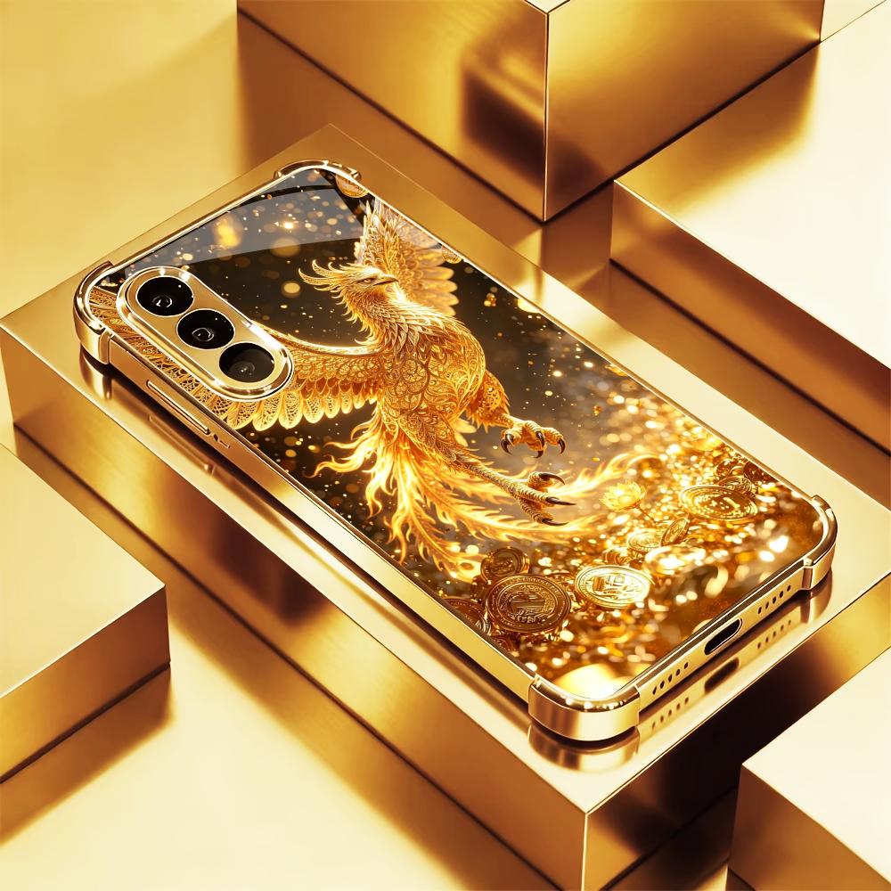 豪華な金色の鳥柄スマホケース S26 Ultraケース フォ - Phone Cases Quad Lock のレビューと価格