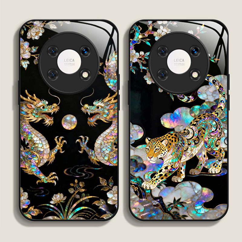 スタイリッシュなドラゴンレオパード大理石テクスチャ強化ガラス - Phone Cases Xiaomi のレビューと価格