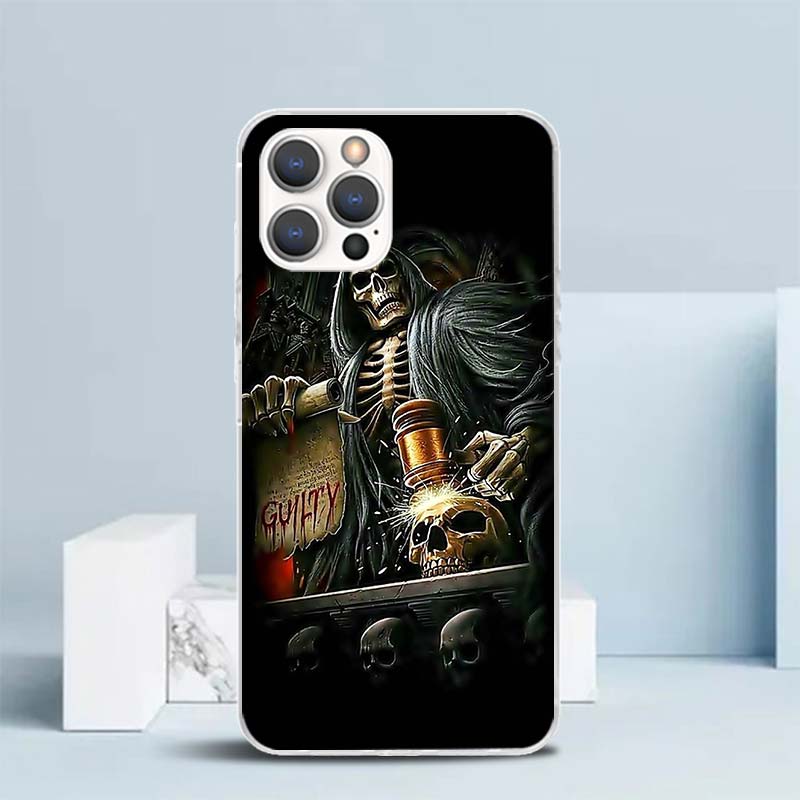 死神の頭蓋骨と銃柄のソフトカバー iPhone 16 17  - Phone Cases That Fit Iphone 16E のレビューと価格