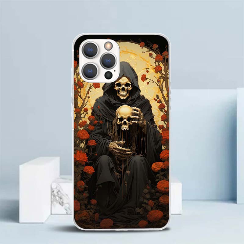 死神の頭蓋骨と銃柄のソフトカバー iPhone 16 17  - Phone Cases That Fit Iphone 16E のレビューと価格