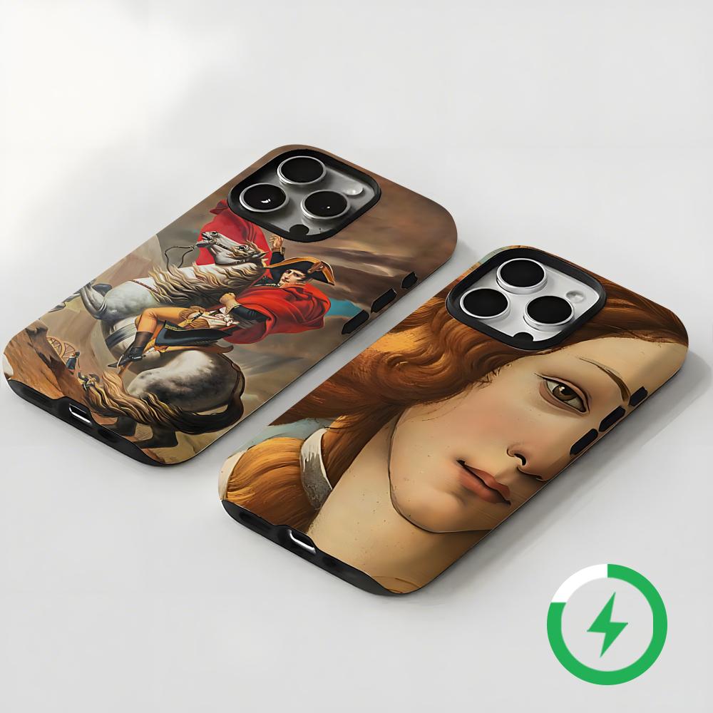 ルネサンス美術絵画柄 磁気2-in-1 光沢シェル iPho - Phone Cases Magnetic のレビューと価格